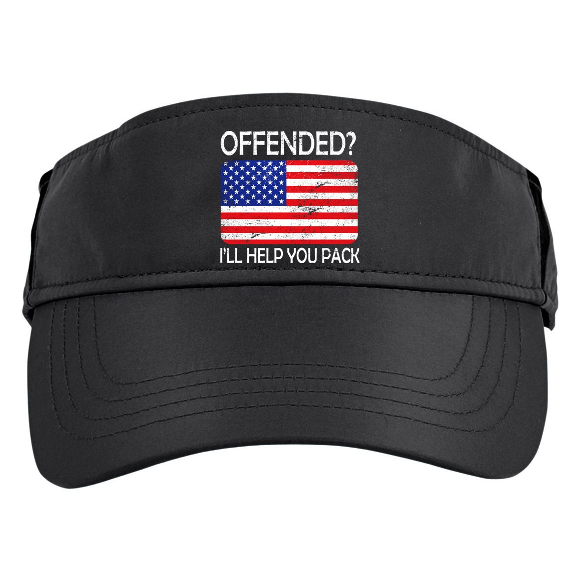 USA Offended I'll Help You Pack Adult Drive Performance Visor