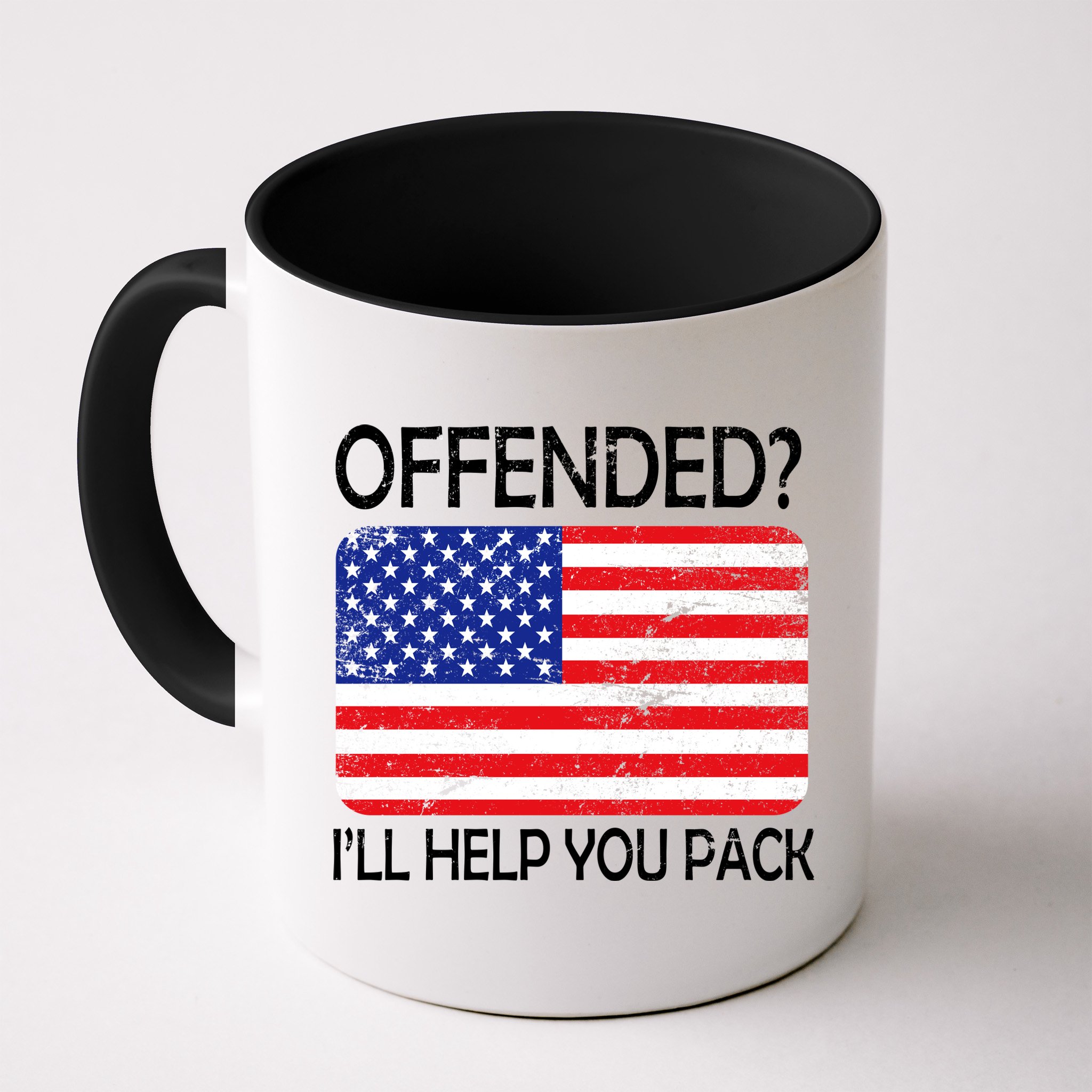 USA Offended I'll Help You Pack Mug