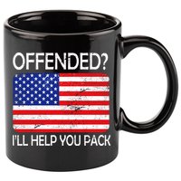 USA Offended I'll Help You Pack 11oz C Handle Ceramic Mug