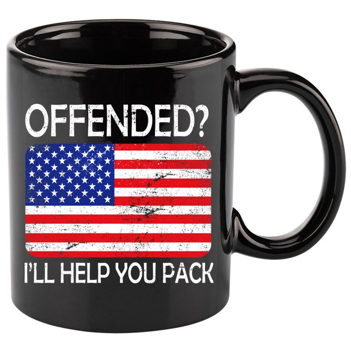 USA Offended I'll Help You Pack 11oz C Handle Ceramic Mug