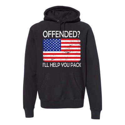 USA Offended I'll Help You Pack Premium Hoodie