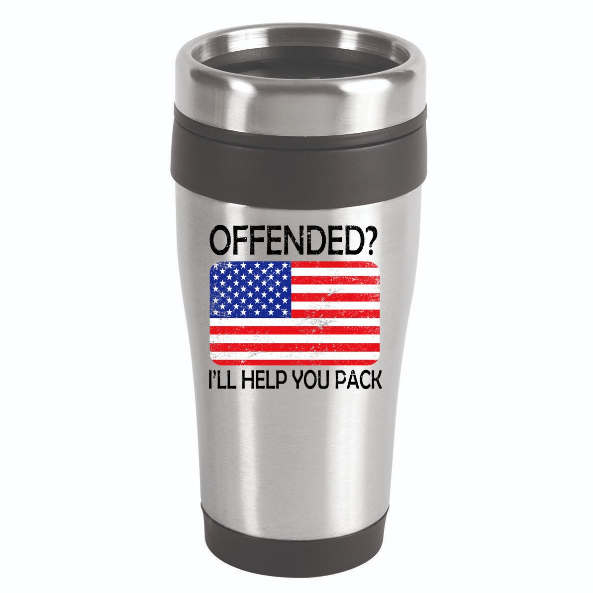 USA Offended I'll Help You Pack 16oz Travel Tumbler