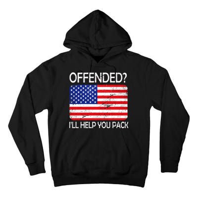 USA Offended I'll Help You Pack Tall Hoodie