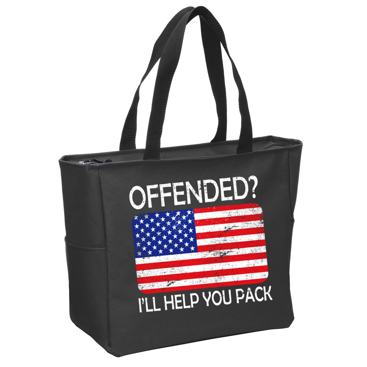 USA Offended I'll Help You Pack Zip Tote Bag