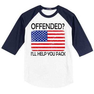 USA Offended I'll Help You Pack Baseball Sleeve Shirt