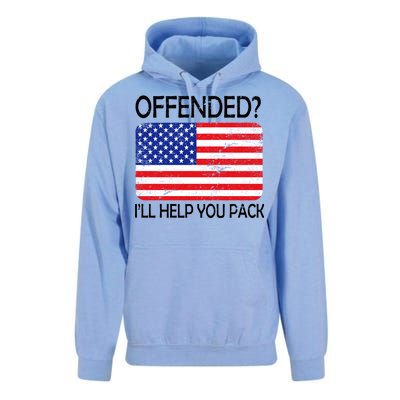 USA Offended I'll Help You Pack Unisex Surf Hoodie