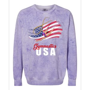 USA Olympics Gymnastics Team Colorblast Crewneck Sweatshirt