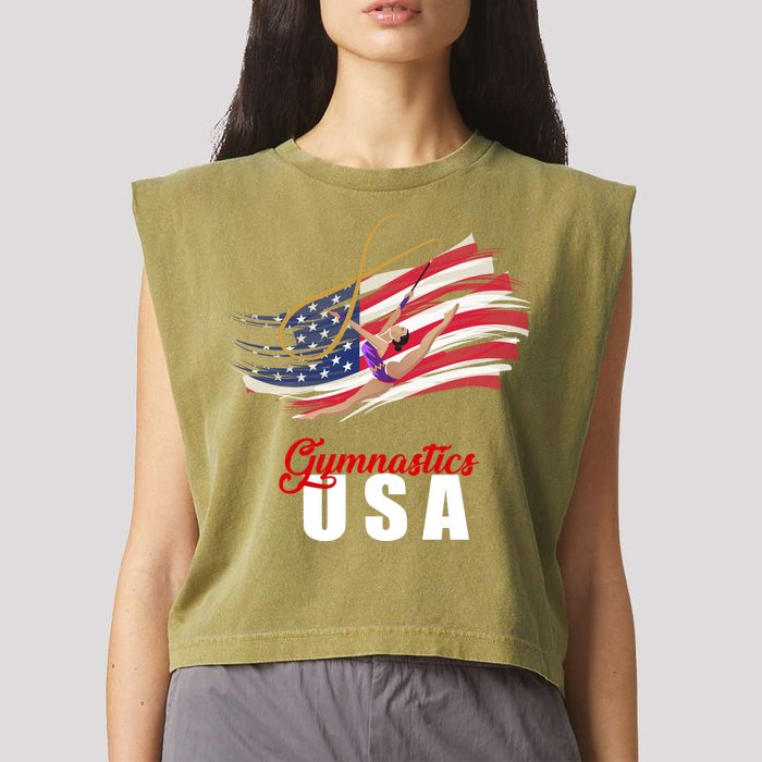 USA Olympics Gymnastics Team Garment-Dyed Women's Muscle Tee