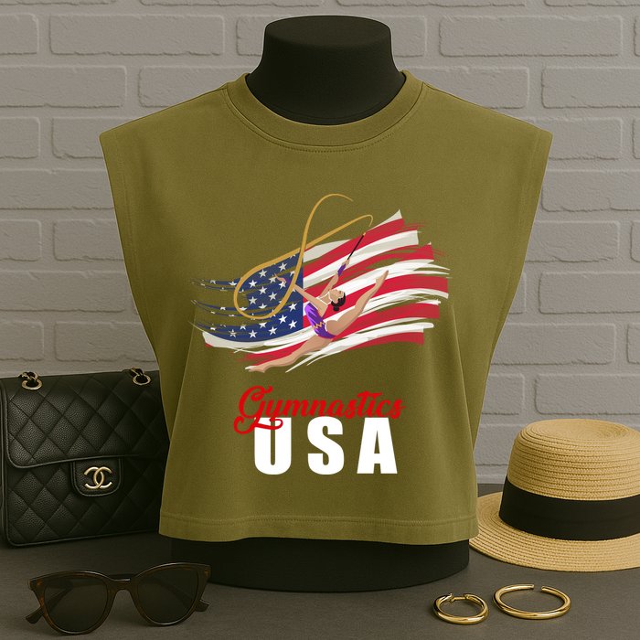 USA Olympics Gymnastics Team Garment-Dyed Women's Muscle Tee