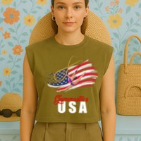 USA Olympics Gymnastics Team Garment-Dyed Women's Muscle Tee