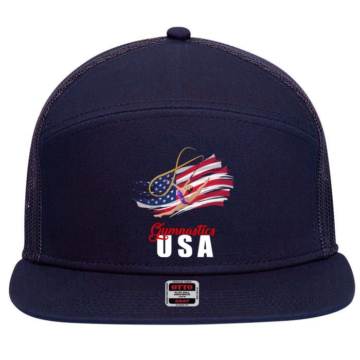 USA Olympics Gymnastics Team 7 Panel Mesh Trucker Snapback Hat