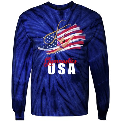 USA Olympics Gymnastics Team Tie-Dye Long Sleeve Shirt