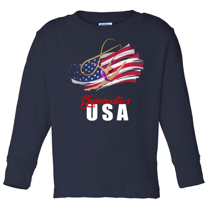 USA Olympics Gymnastics Team Toddler Long Sleeve Shirt