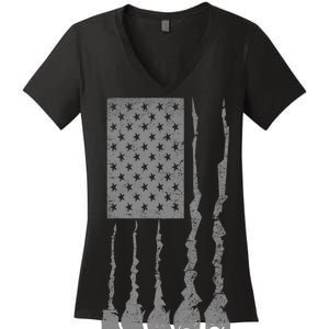 USA Panther Claw Women's V-Neck T-Shirt