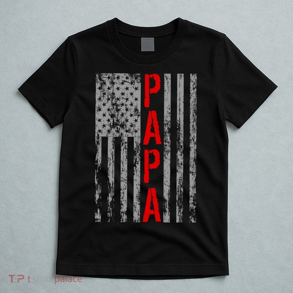 USA PAPA Retro Vintage Flag T-Shirt