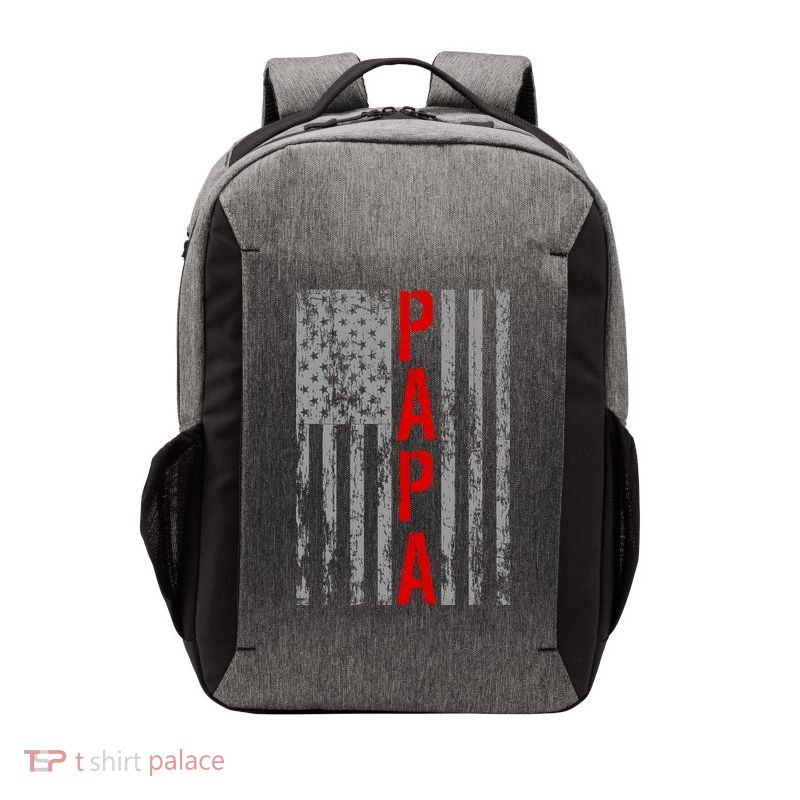 USA PAPA Retro Vintage Flag Vector Backpack