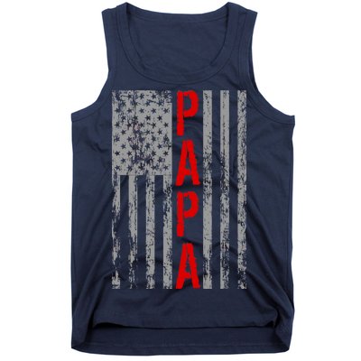 USA PAPA Retro Vintage Flag Tank Top