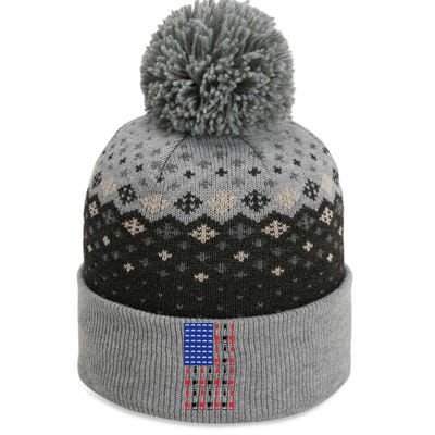 USA Patriotic Beer Bottle American Flag The Baniff Cuffed Pom Beanie