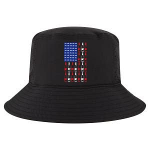 USA Patriotic Beer Bottle American Flag Cool Comfort Performance Bucket Hat