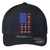 USA Patriotic Beer Bottle American Flag Flexfit Unipanel Trucker Cap