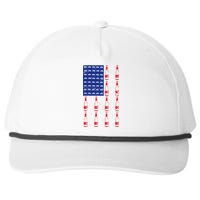 USA Patriotic Beer Bottle American Flag Snapback Five-Panel Rope Hat