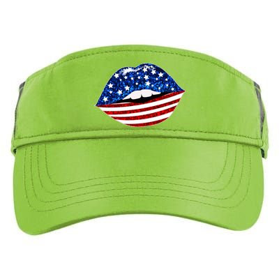 USA Patriotic Lips Of America Adult Drive Performance Visor