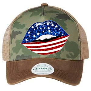 USA Patriotic Lips Of America Legacy Tie Dye Trucker Hat