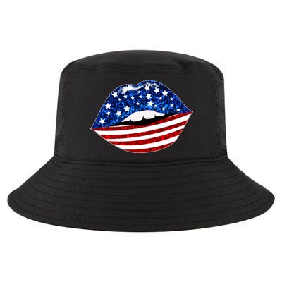 USA Patriotic Lips Of America Cool Comfort Performance Bucket Hat