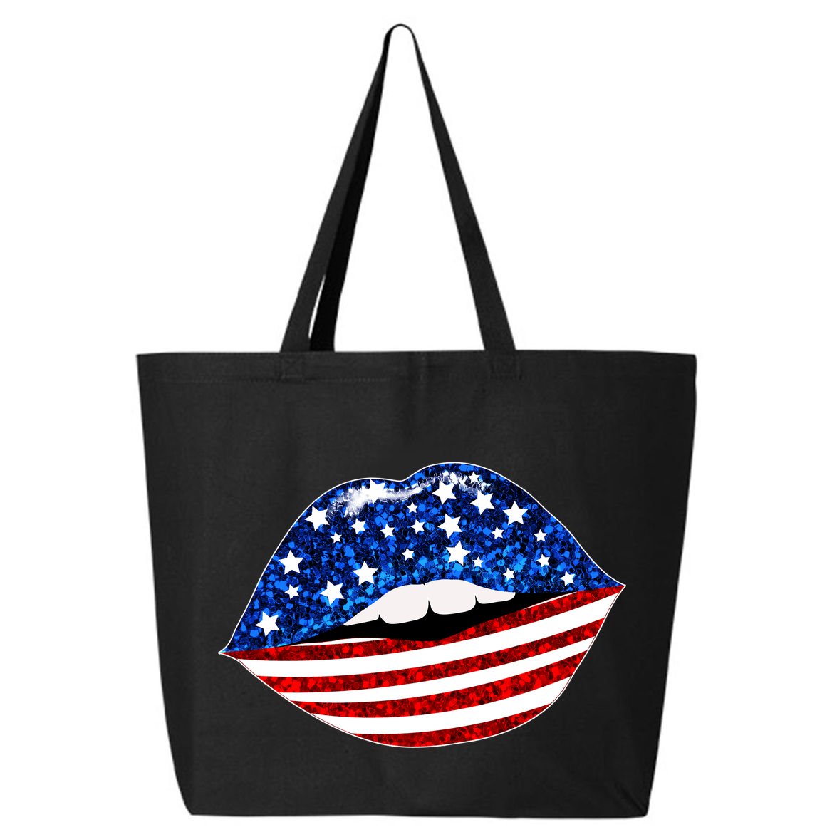 USA Patriotic Lips Of America 25L Jumbo Tote