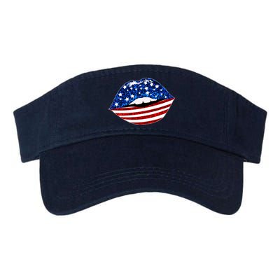 USA Patriotic Lips Of America Valucap Bio-Washed Visor