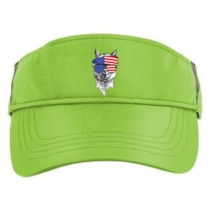 USA Patriotic Llama Adult Drive Performance Visor