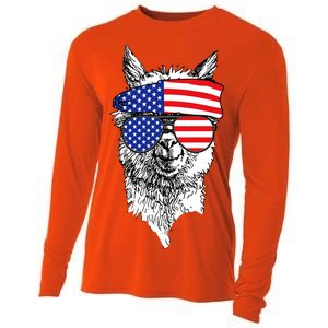 USA Patriotic Llama Cooling Performance Long Sleeve Crew