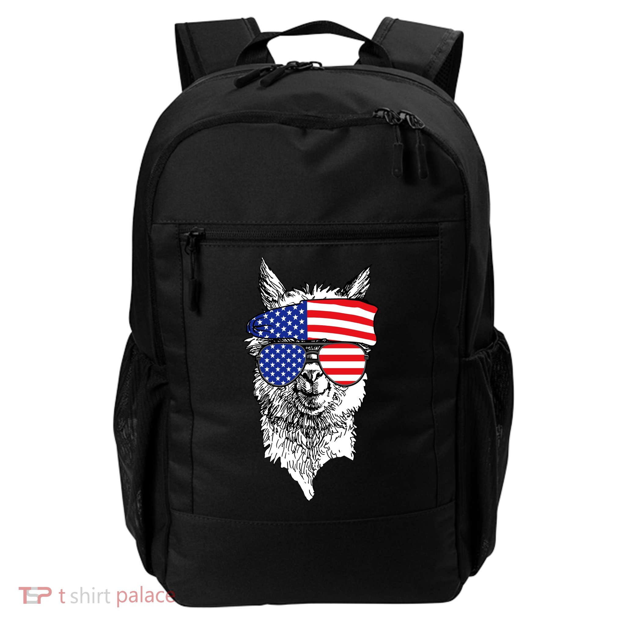 USA Patriotic Llama Daily Commute Backpack