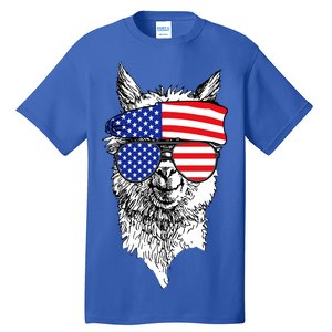 USA Patriotic Llama Tall T-Shirt