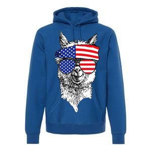 USA Patriotic Llama Premium Hoodie