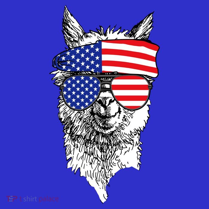 USA Patriotic Llama 16 in Basic Backpack
