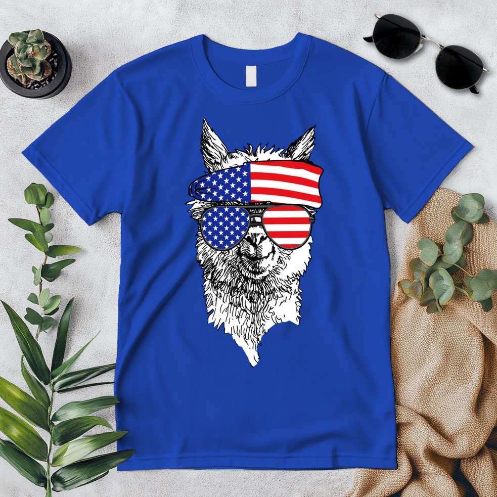 USA Patriotic Llama Premium T-Shirt