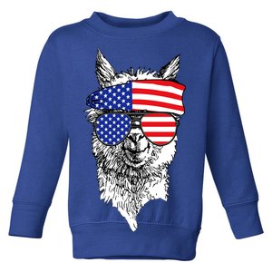 USA Patriotic Llama Toddler Sweatshirt