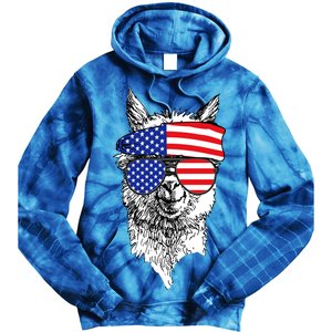 USA Patriotic Llama Tie Dye Hoodie