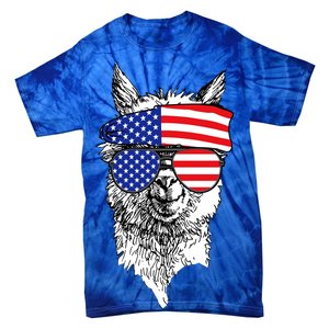 USA Patriotic Llama Tie-Dye T-Shirt