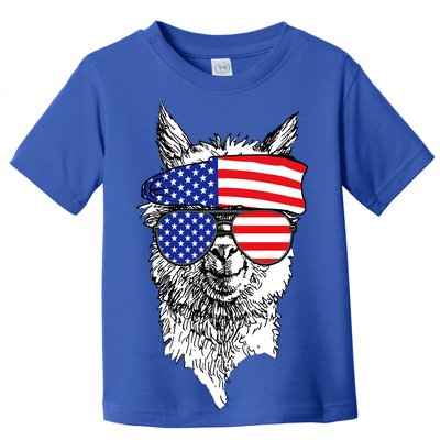 USA Patriotic Llama Toddler T-Shirt