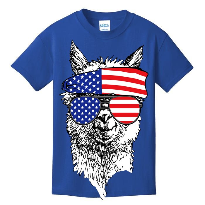 USA Patriotic Llama Kids T-Shirt