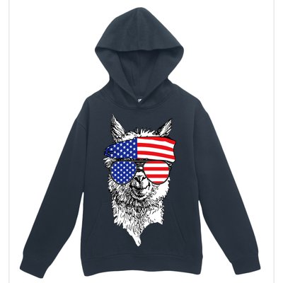 USA Patriotic Llama Urban Pullover Hoodie