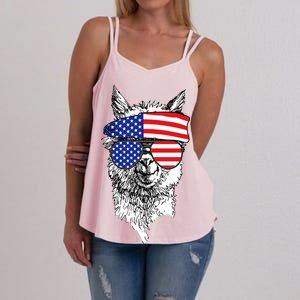 USA Patriotic Llama Women's Strappy Tank