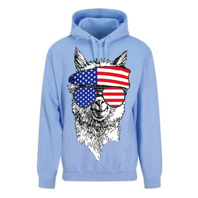 USA Patriotic Llama Unisex Surf Hoodie