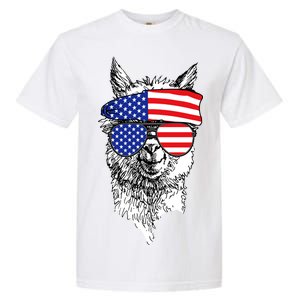 USA Patriotic Llama Garment-Dyed Heavyweight T-Shirt