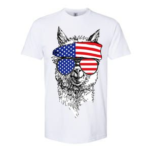 USA Patriotic Llama Softstyle CVC T-Shirt