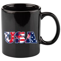 USA Patriotic Logo Star Stripes Patterns 11oz C Handle Ceramic Mug