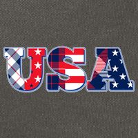 USA Patriotic Logo Star Stripes Patterns Cotton Canvas Backpack