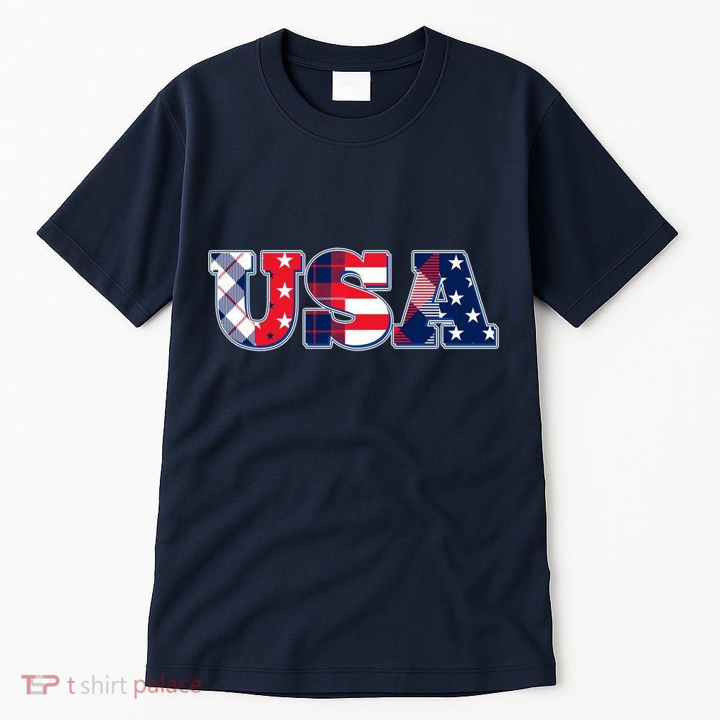 USA Patriotic Logo Star Stripes Patterns Tall T-Shirt